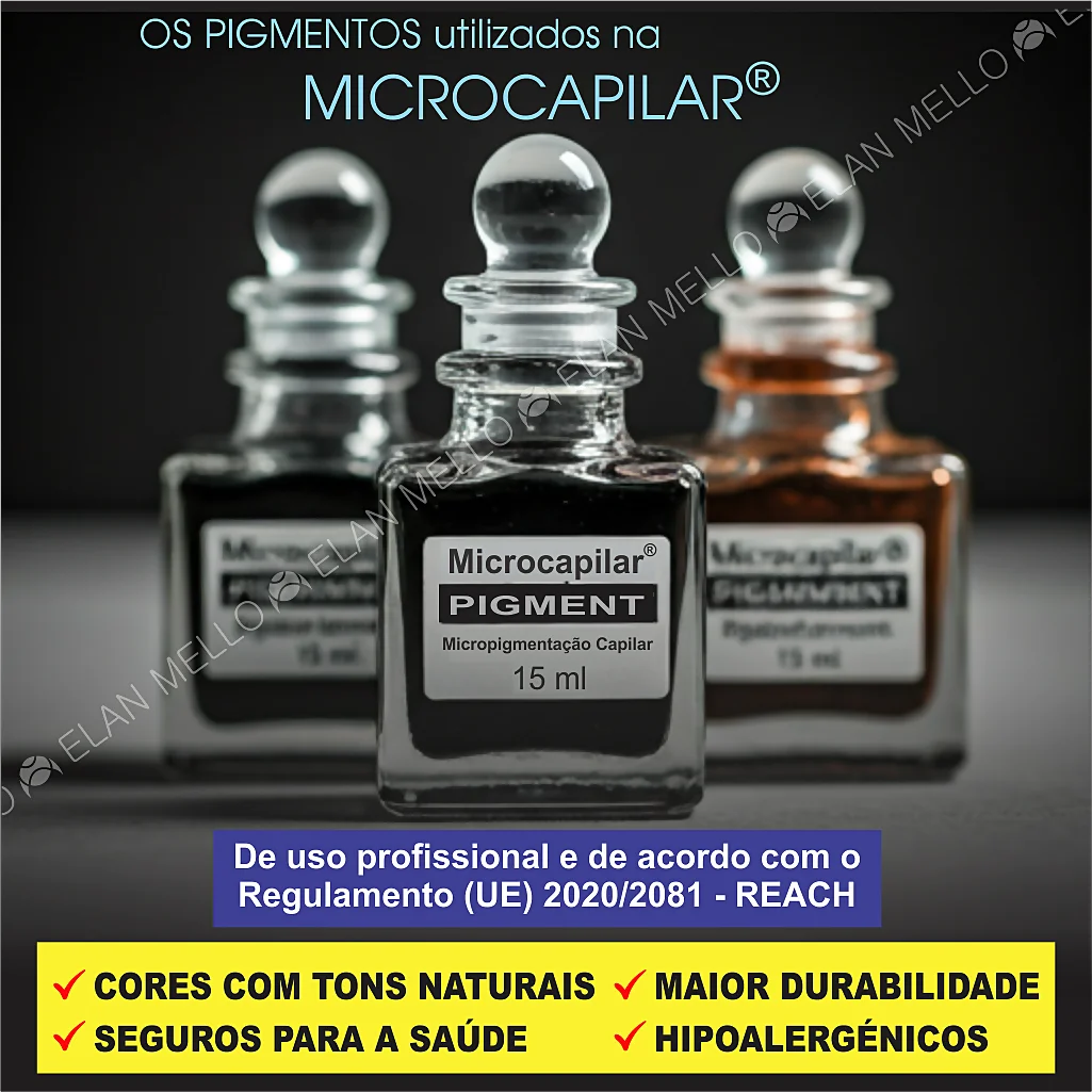 pigmentos de micropigmentação capilar autorizados e de acordo com o REACH